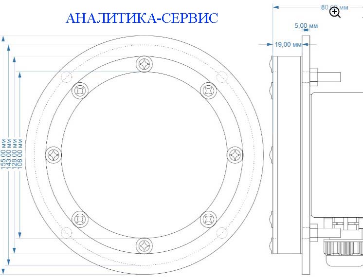 Размеры сигнализатора уровня СУМ-5330 является аналогом 
AKO-5330, SOLIBA M, SOLIBA MS, KOBOLD NMF.